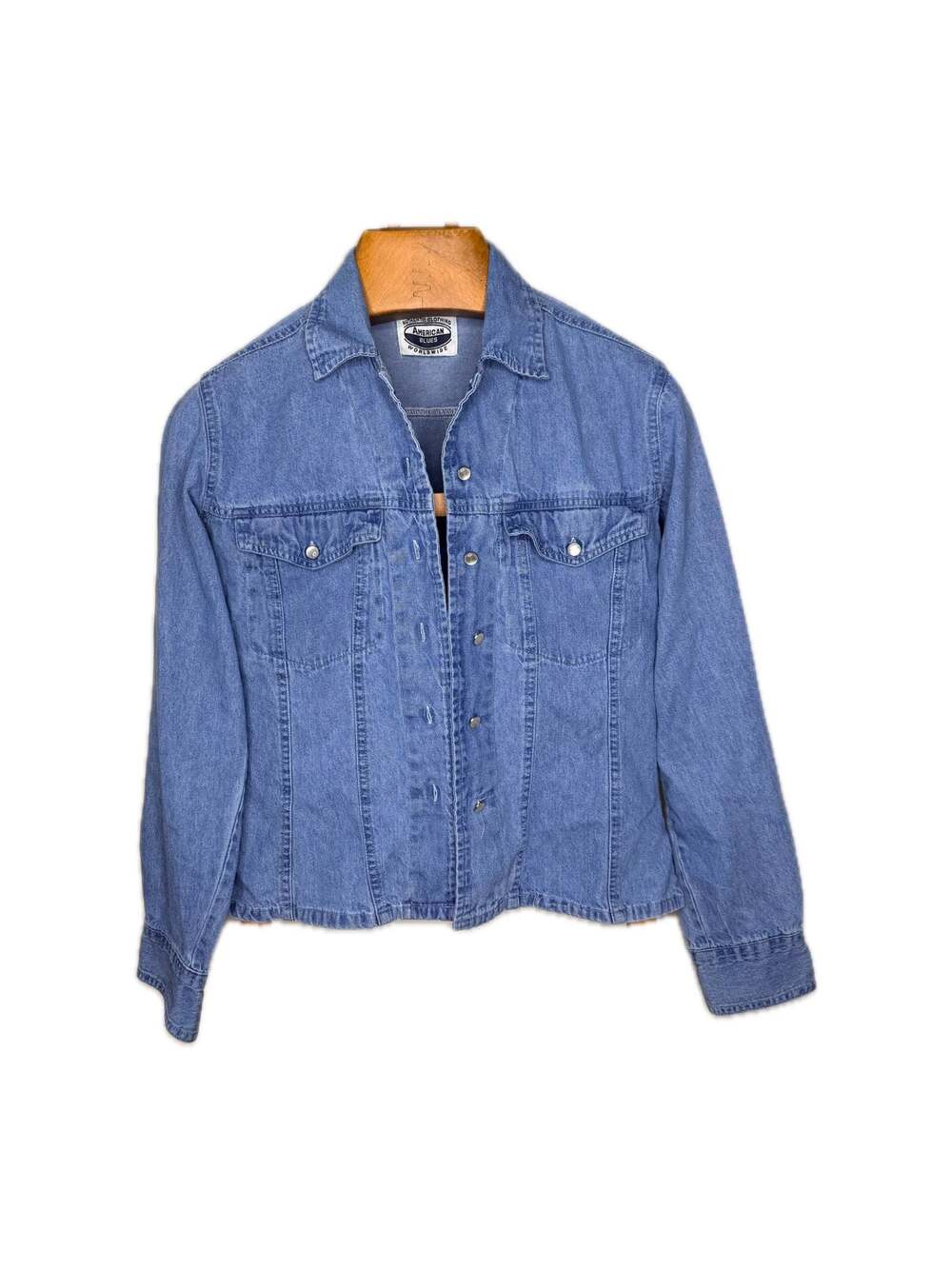 Vintage American Blues Authentic Clothing Denim Shirt Women's Size M Blue